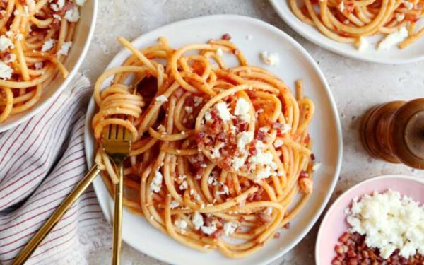 Bucatini Amatriciana With Ricotta Salata