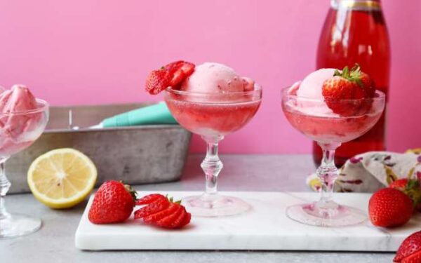 Champagne Sorbet Floats