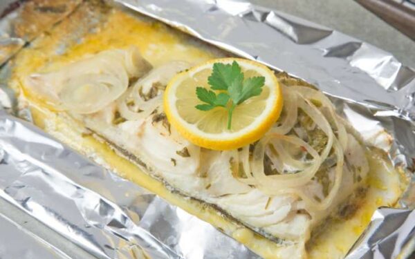 Cod Fish Grilled in Foil