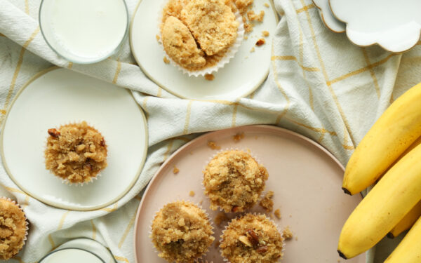 Crumb Topped Banana Muffins