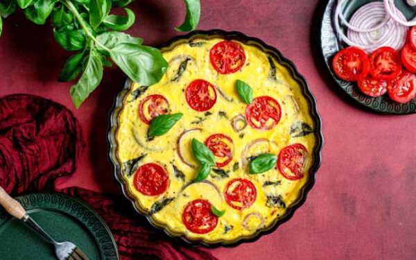 Crustless tomato Quiche