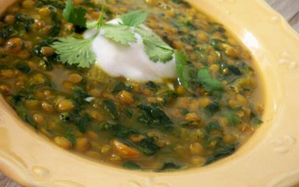 Curried Lentil and Spinach Soup