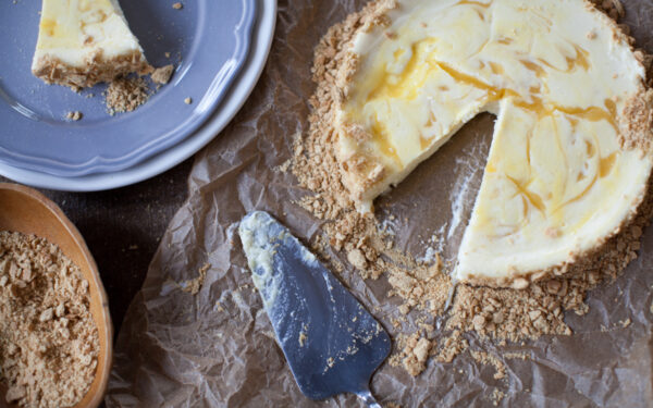 Easy Lemon Marble Cheesecake