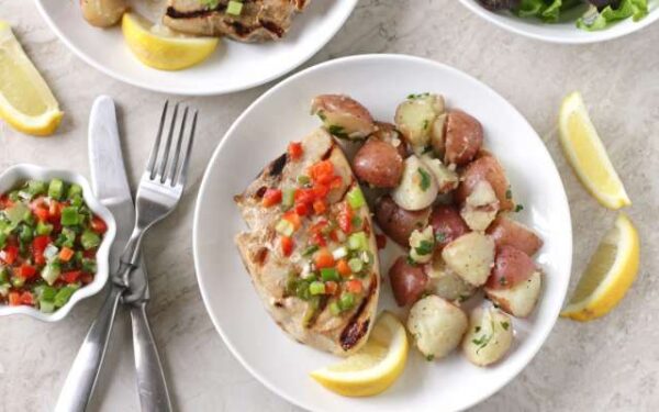Ginger, Lemon and Garlic Swordfish Steak.