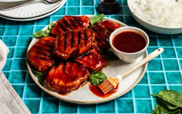 Grilled Honey Garlic Pork Chops