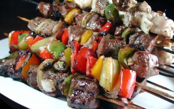 Grilled Steak & Chicken Kabobs