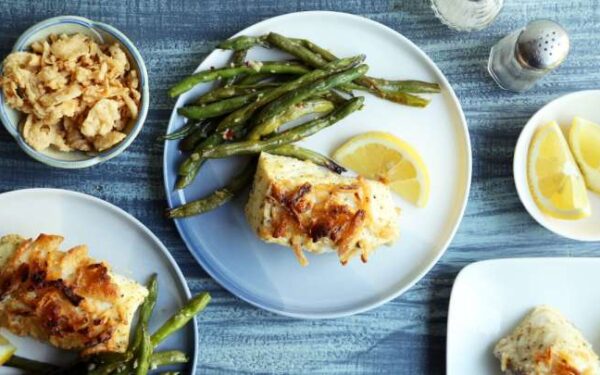 Halibut Onion Crunch