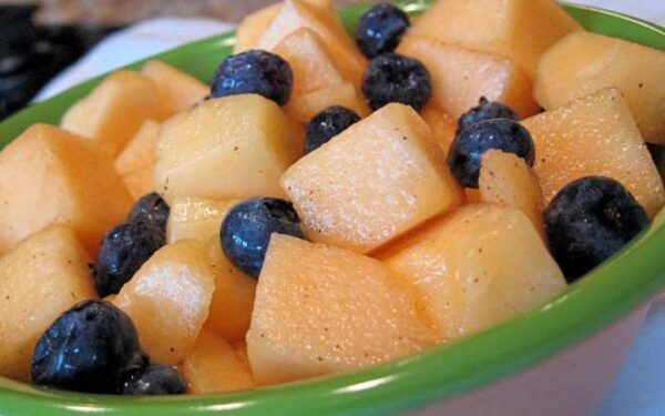 Honeyed Cantaloupe With Blueberries