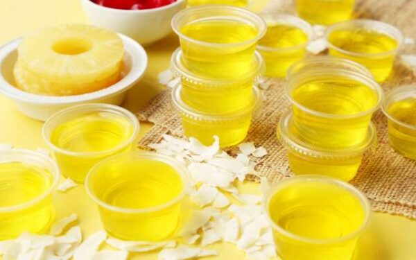 Island Pineapple Coconut Jello Shots