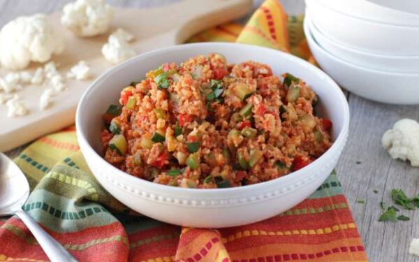 Low Carb Cauliflower Spanish Rice