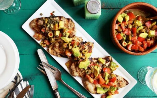 Mediterranean Chicken Breasts With Avocado Tapenade
