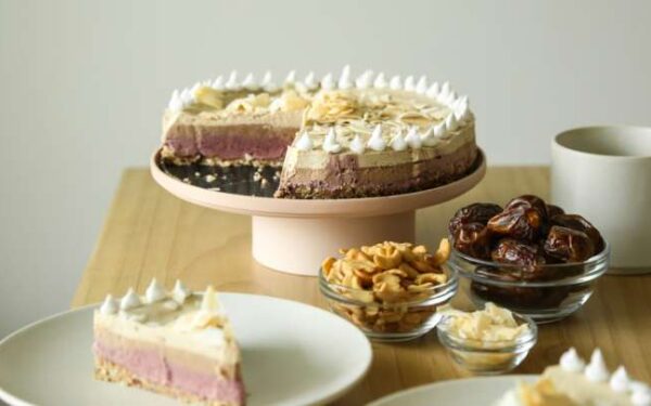 Neapolitan Cheesecake and Coconut Whipped Cream