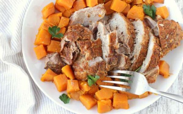 Pork Roast over Sweet Potatoes for the Crock Pot