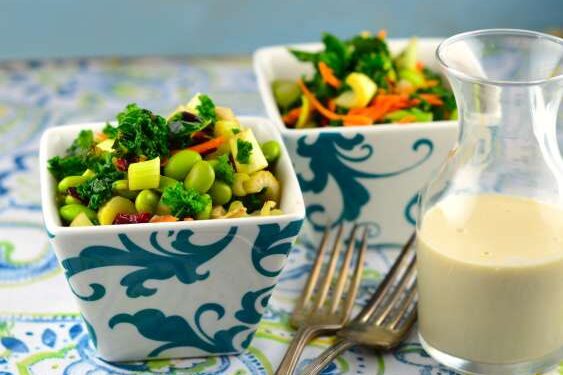 Raw Kale Salad With Tahini Dressing