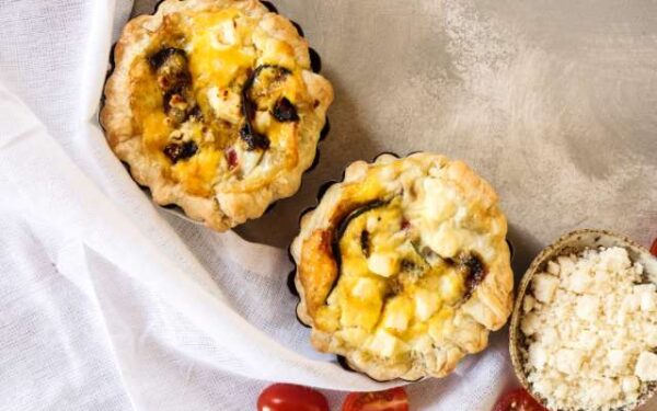 Roast Vegetable and Feta Tarts