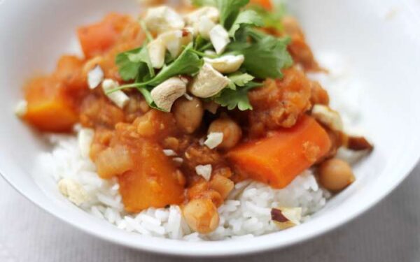 Winter Squash, Chickpea & Red Lentil Stew